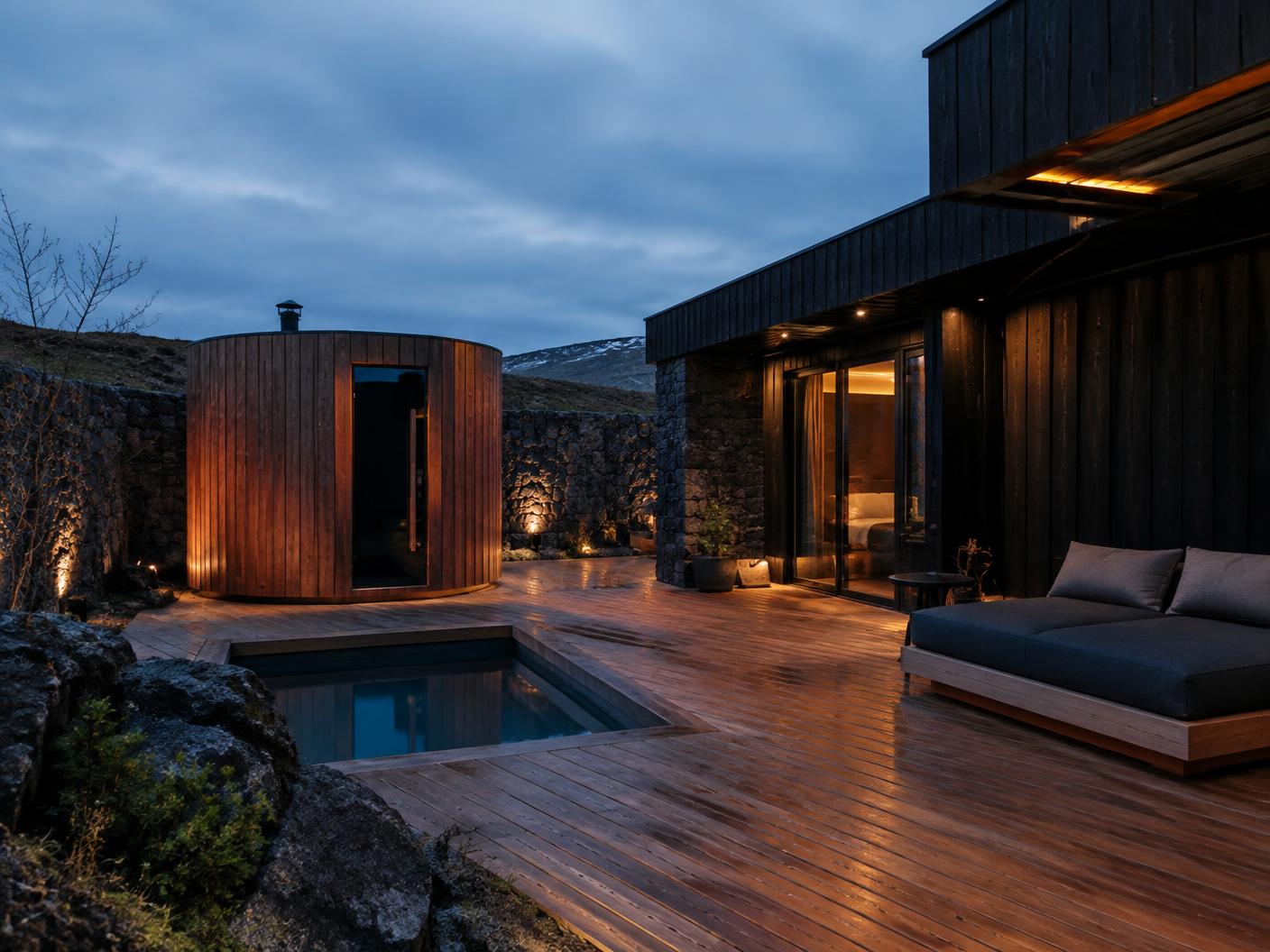 Sauna í garðinum: gufubað sem er notað